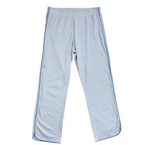 Lake Pajamas Womens Blue and White Stripe Pima Cotton Pajama Pants Size Medium